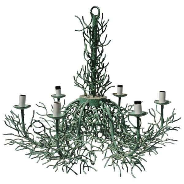 Sculptural Iron and Brass Bench in the Style of Jean Royere