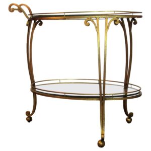 Neoclassical Faux Malachite Marble Laminate Lacquer Coffee Table