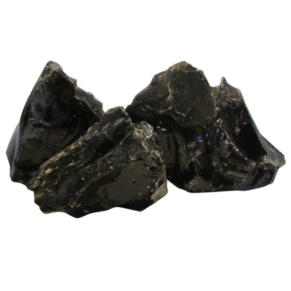 Enormous Amber Black Cullet Glass
