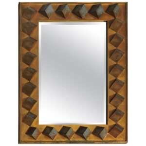Silver Leaf Resin Mirror style of Line Vautrin