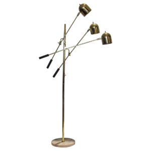 Brilliant Teal Blue and Gilded Murano Glass Marbro Lamp