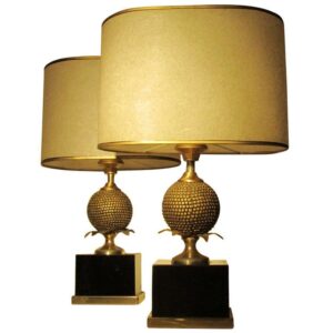 Verdigris Bronze Table Lamps Giacometti JMF