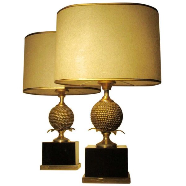 Verdigris Bronze Table Lamps Giacometti JMF