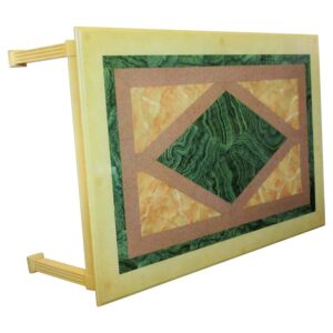 Whitewashed Carved Wood Faux Bois Armchairs