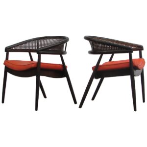 Mcguire Rattan & Rawhide Chairs & Table