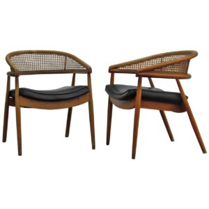 James Mont Ebonized Chairs King Cole Room