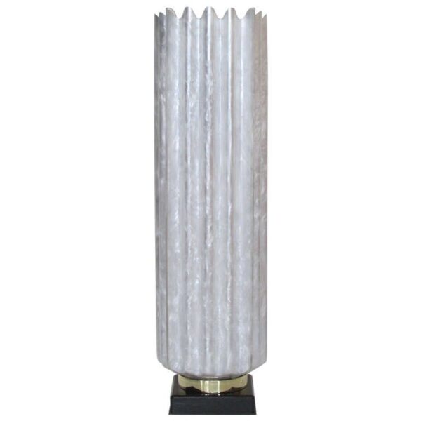 Rare Iron & Vellum Paper Shade Lamp by Ben Siebel for Raymor
