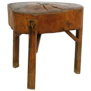 Travertine Marble Top Console Table