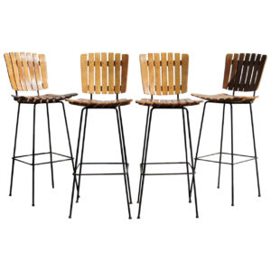 Paul Frankl Rattan Lounge Chair