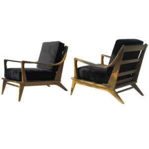 Space Age Mod Fiberglass Chair & Ottoman