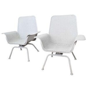 Salterini Wrought Iron Sling Chairs