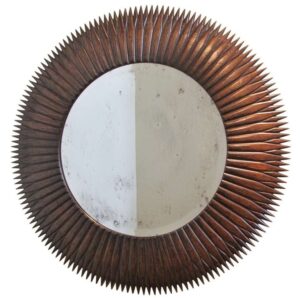 Rare Oversized Italian Baroque style Giltwood Sunburst Mirror